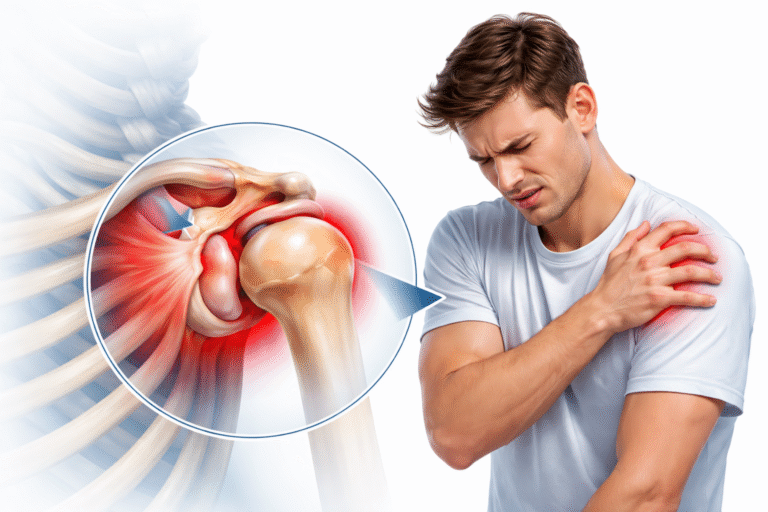 Luxación de hombro con desplazamiento de la articulación glenohumeral