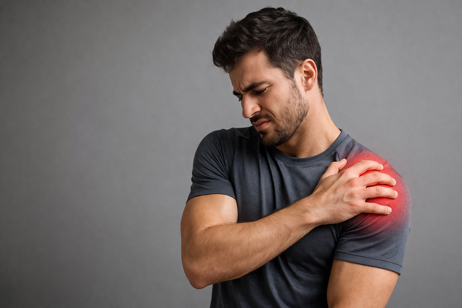 Tendinitis del supraespinoso con inflamación del tendón en el hombro